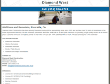 Tablet Screenshot of diamondwestconstruction.net